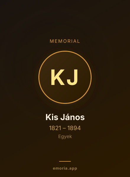 Memorial portrait of Kis János