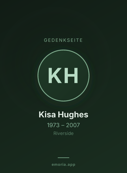 Gedenkportrait von Kisa Hughes