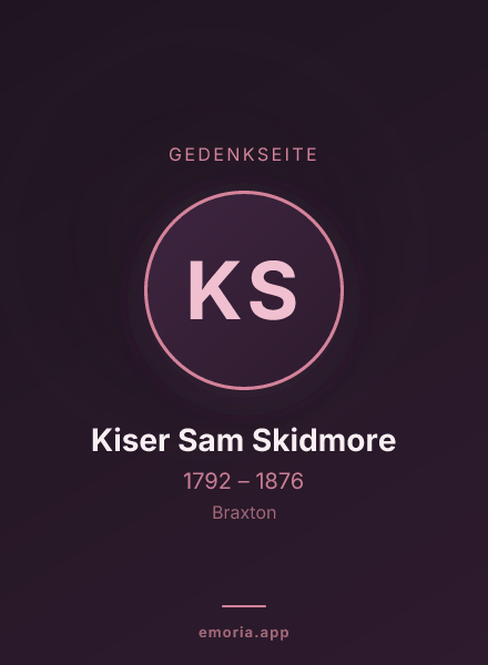 Gedenkportrait von Kiser Sam Skidmore