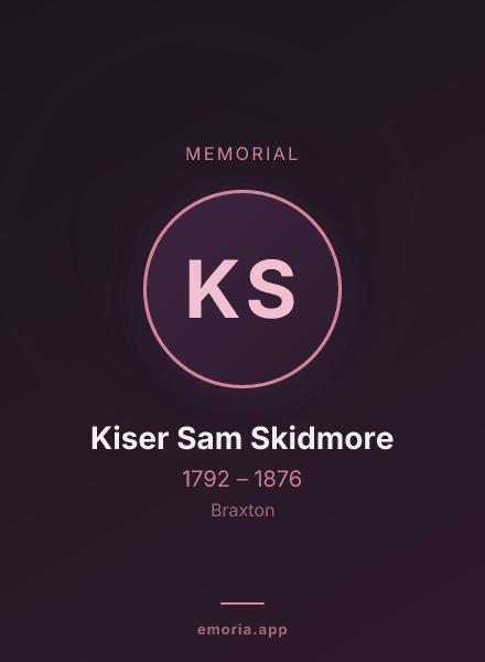 Memorial portrait of Kiser Sam Skidmore
