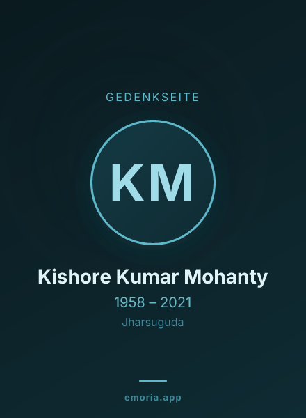 Gedenkportrait von Kishore Kumar Mohanty