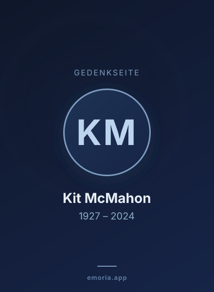 Gedenkportrait von Kit McMahon