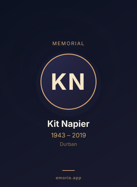 Memorial portrait of Kit Napier