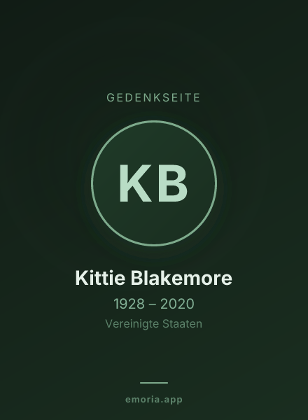 Gedenkportrait von Kittie Blakemore