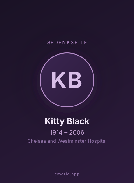 Gedenkportrait von Kitty Black
