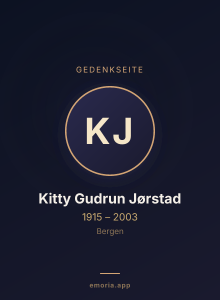 Gedenkportrait von Kitty Gudrun Jørstad