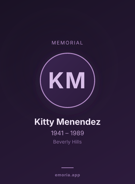 Memorial portrait of Kitty Menendez