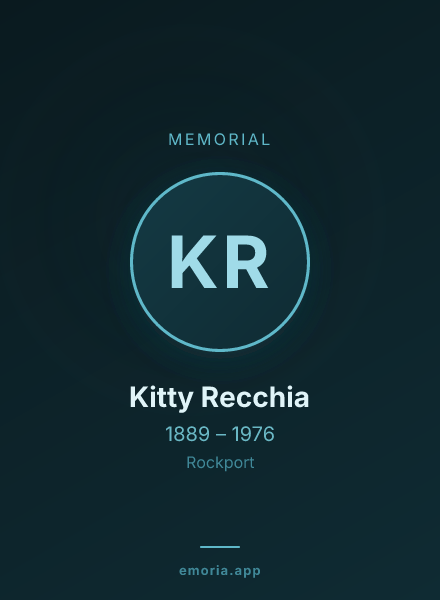Memorial portrait of Kitty Recchia