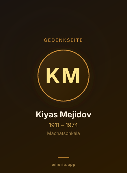 Gedenkportrait von Kiyas Mejidov