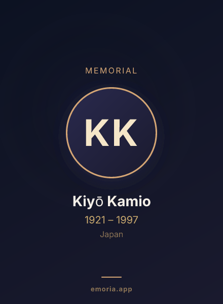Memorial portrait of Kiyō Kamio