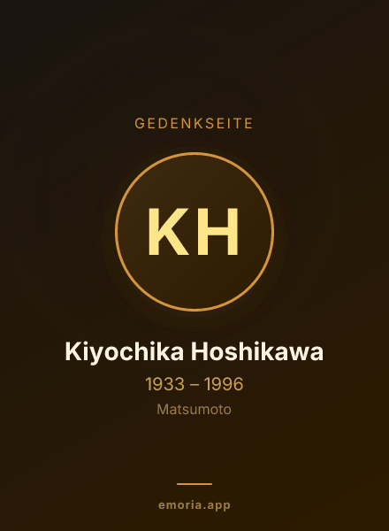 Gedenkportrait von Kiyochika Hoshikawa