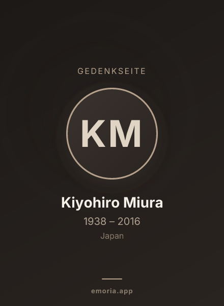 Gedenkportrait von Kiyohiro Miura