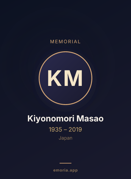 Memorial portrait of Kiyonomori Masao