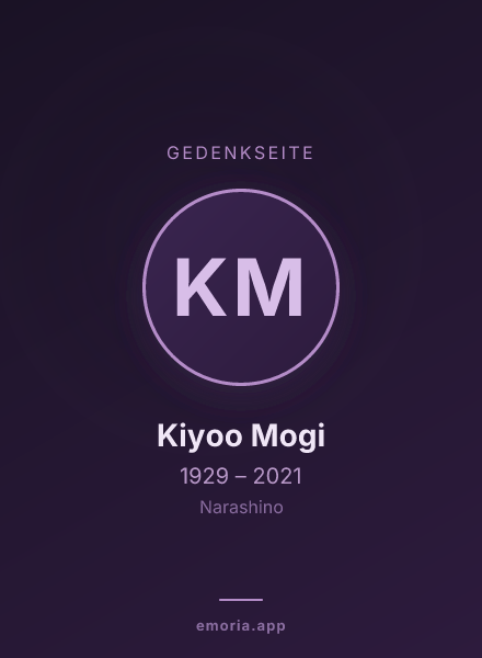 Gedenkportrait von Kiyoo Mogi