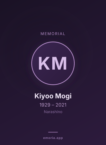 Memorial portrait of Kiyoo Mogi
