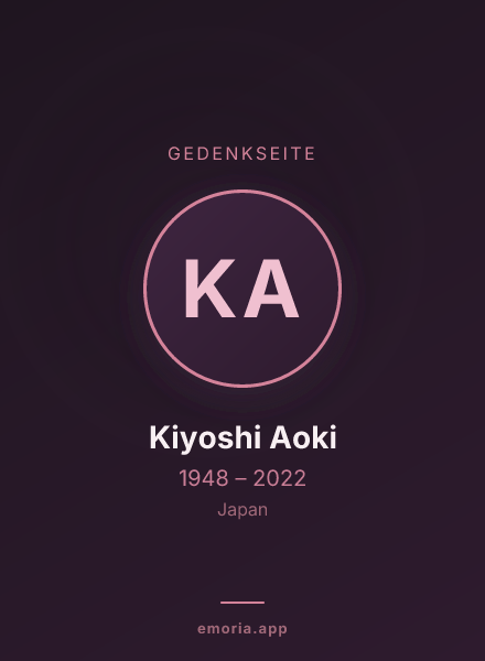 Gedenkportrait von Kiyoshi Aoki