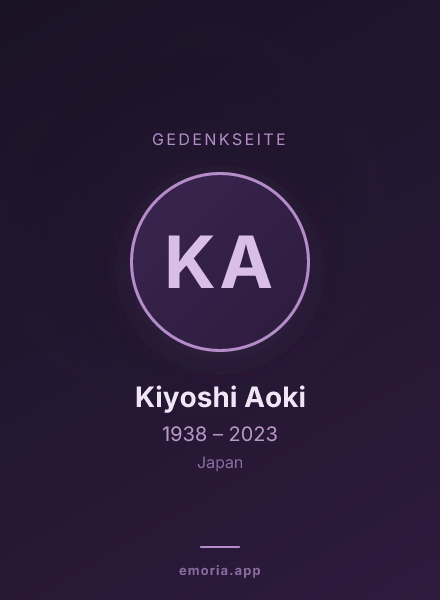 Gedenkportrait von Kiyoshi Aoki
