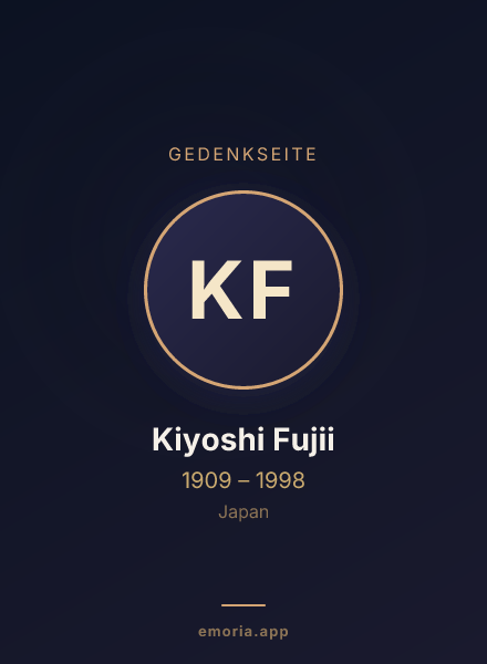 Gedenkportrait von Kiyoshi Fujii