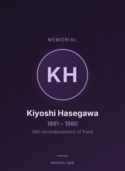 Memorial portrait of Kiyoshi Hasegawa