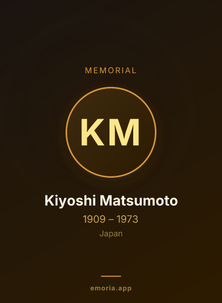 Memorial portrait of Kiyoshi Matsumoto