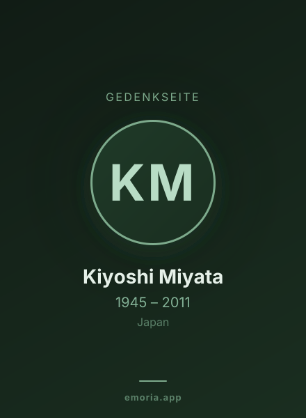 Gedenkportrait von Kiyoshi Miyata