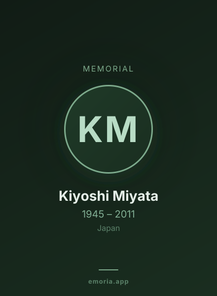 Memorial portrait of Kiyoshi Miyata