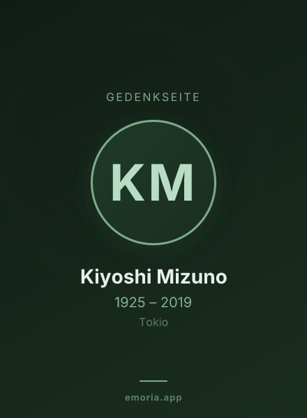 Gedenkportrait von Kiyoshi Mizuno