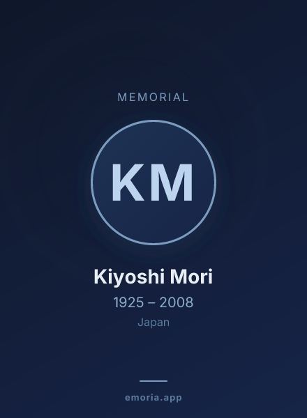 Memorial portrait of Kiyoshi Mori