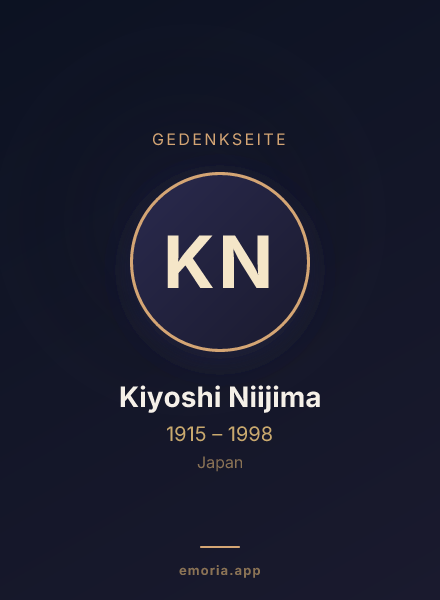 Gedenkportrait von Kiyoshi Niijima