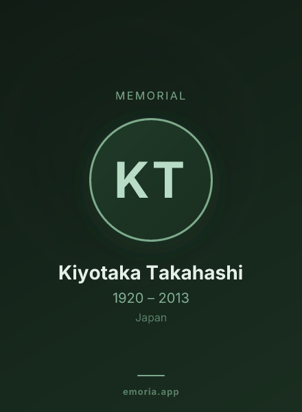 Memorial portrait of Kiyotaka Takahashi