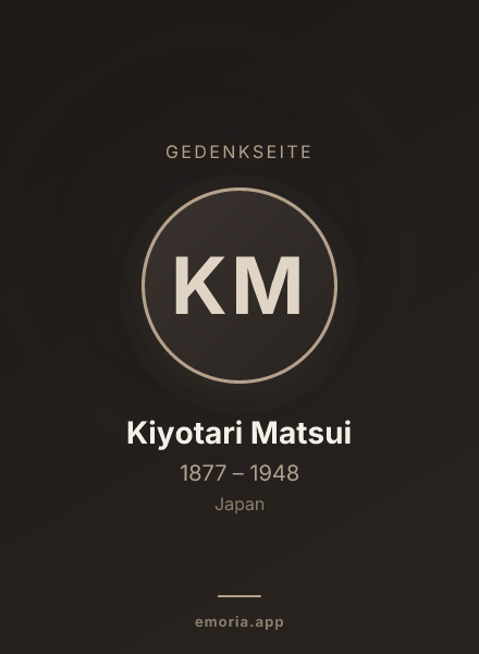 Gedenkportrait von Kiyotari Matsui