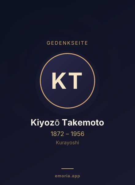 Gedenkportrait von Kiyozō Takemoto
