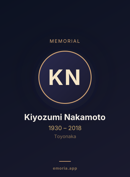 Memorial portrait of Kiyozumi Nakamoto