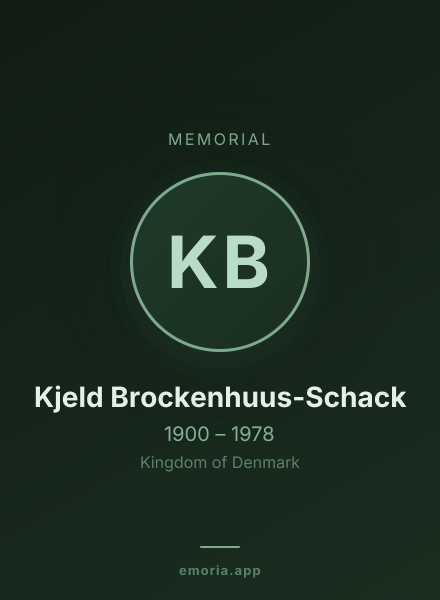 Memorial portrait of Kjeld Brockenhuus-Schack
