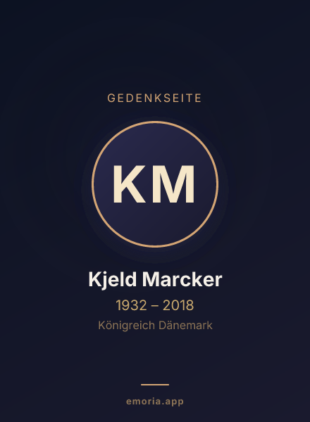 Gedenkportrait von Kjeld Marcker