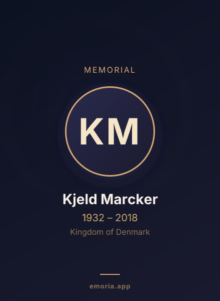 Memorial portrait of Kjeld Marcker