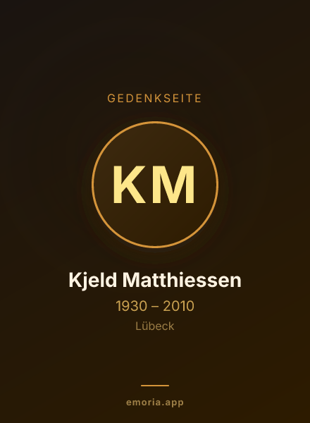 Gedenkportrait von Kjeld Matthiessen