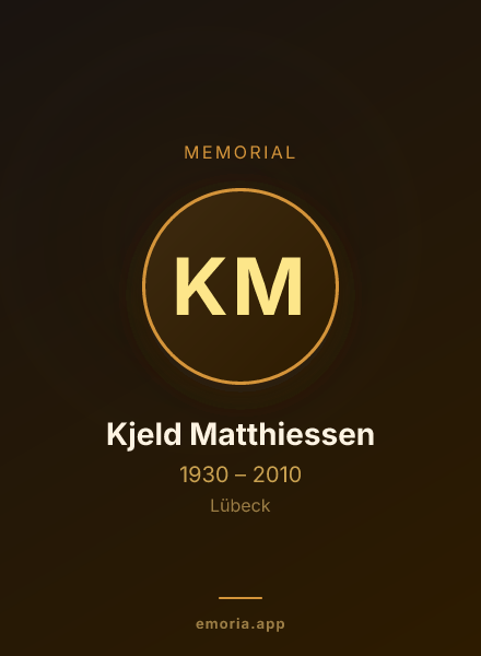 Memorial portrait of Kjeld Matthiessen