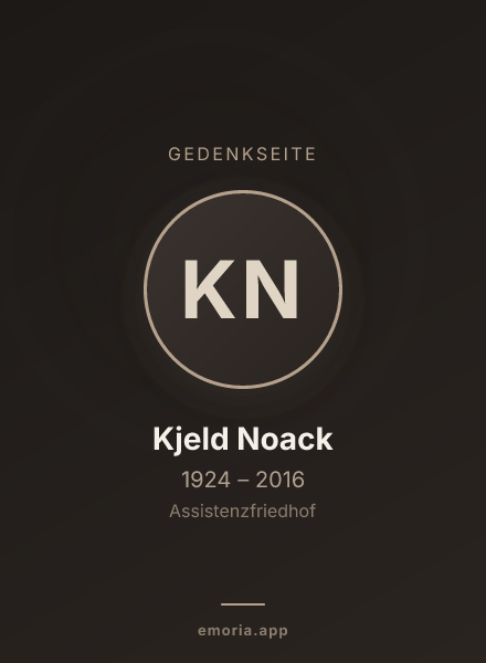 Gedenkportrait von Kjeld Noack