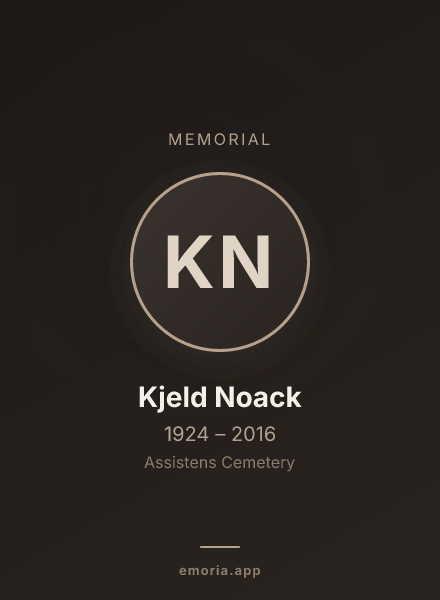 Memorial portrait of Kjeld Noack