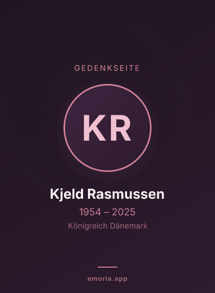 Gedenkportrait von Kjeld Rasmussen