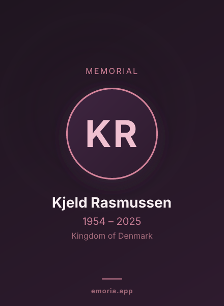Memorial portrait of Kjeld Rasmussen