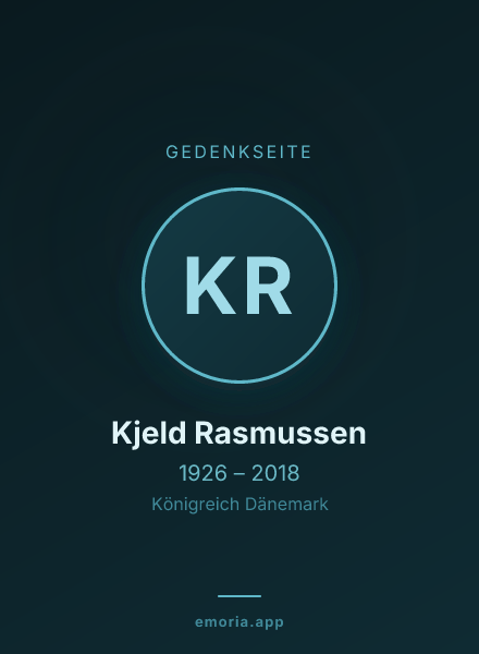 Gedenkportrait von Kjeld Rasmussen