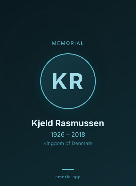 Memorial portrait of Kjeld Rasmussen