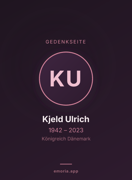 Gedenkportrait von Kjeld Ulrich