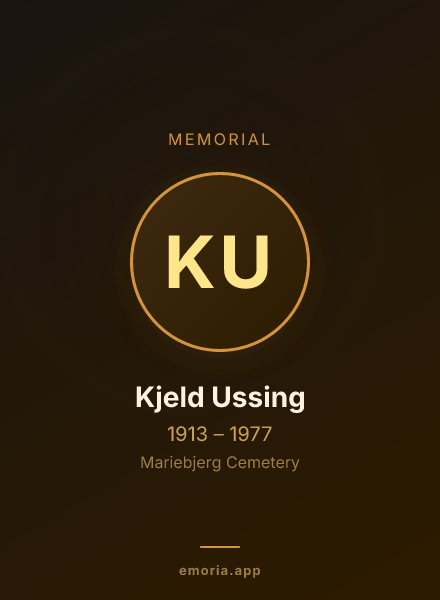 Memorial portrait of Kjeld Ussing
