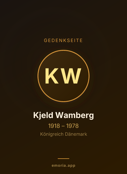 Gedenkportrait von Kjeld Wamberg