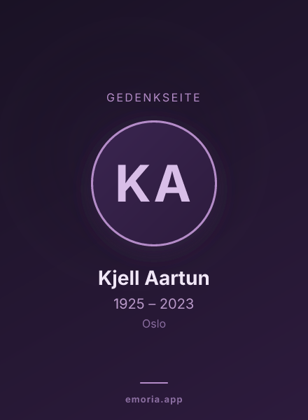 Gedenkportrait von Kjell Aartun