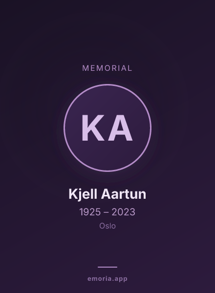 Memorial portrait of Kjell Aartun