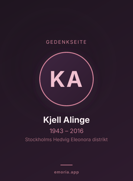 Gedenkportrait von Kjell Alinge